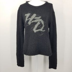 HARLEY DAVIDSON Black & Gray Logo Sweater
